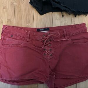 Scotch & Soda Women's Red Lace-Up Shorts